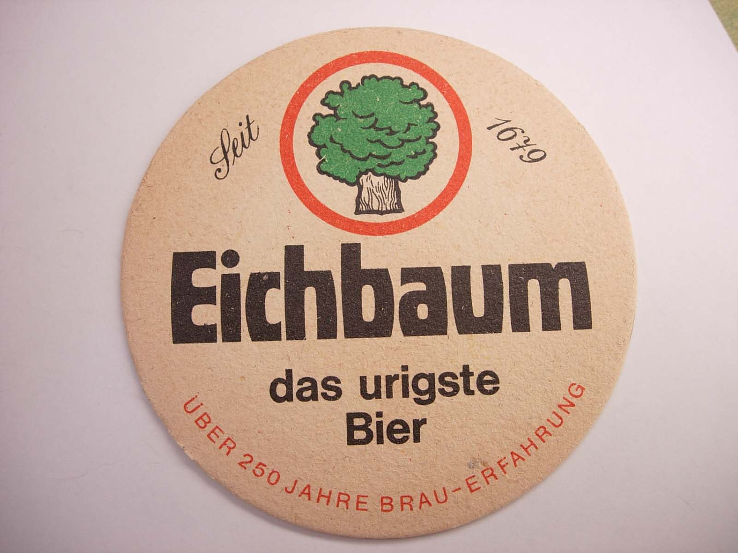 Vintage Eichbaum Ureich Coaster Pilsner Corpse Bier - Coasters