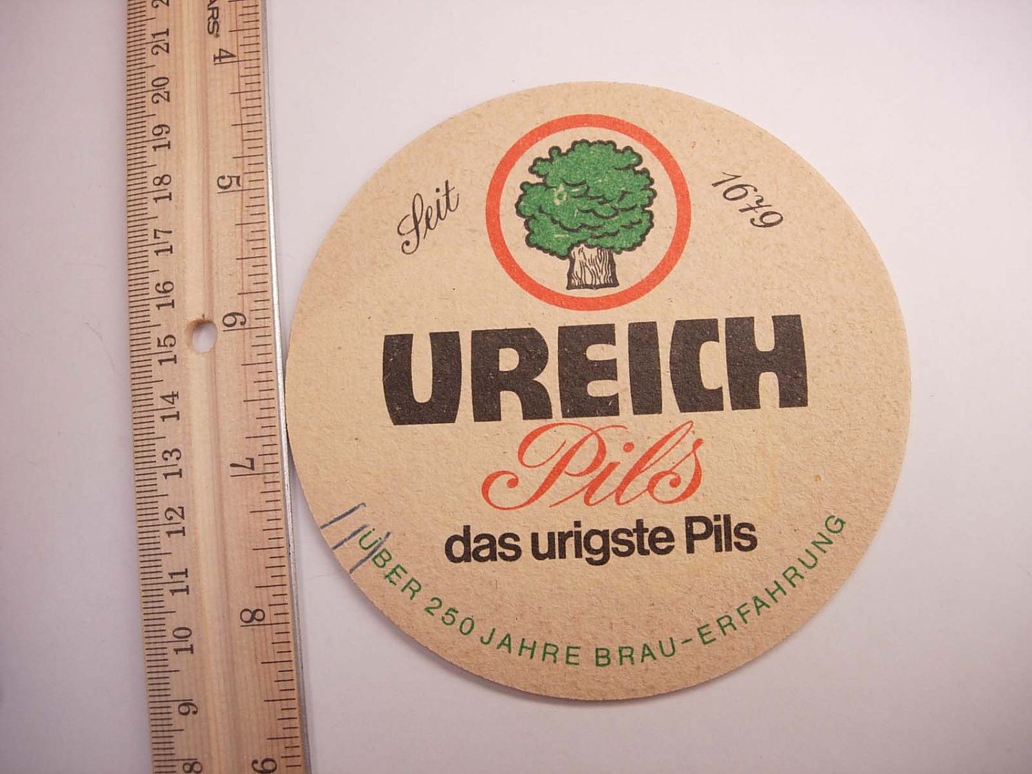 Vintage Eichbaum Ureich Coaster Pilsner Corpse Bier - Coasters