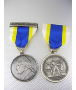 Vintage Set of 2 Meritorious Service Medals Sterling Silver 21.0 Grams I... - $110.00