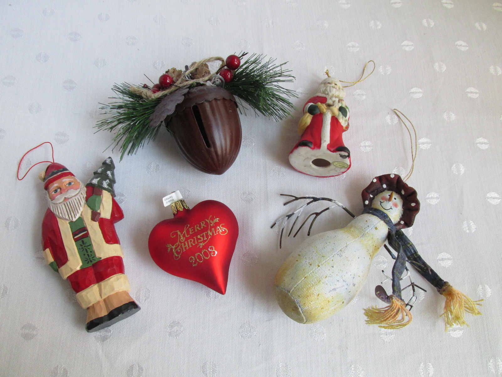 Christmas Tree House Decorating Ornaments Set of Five Destash Other