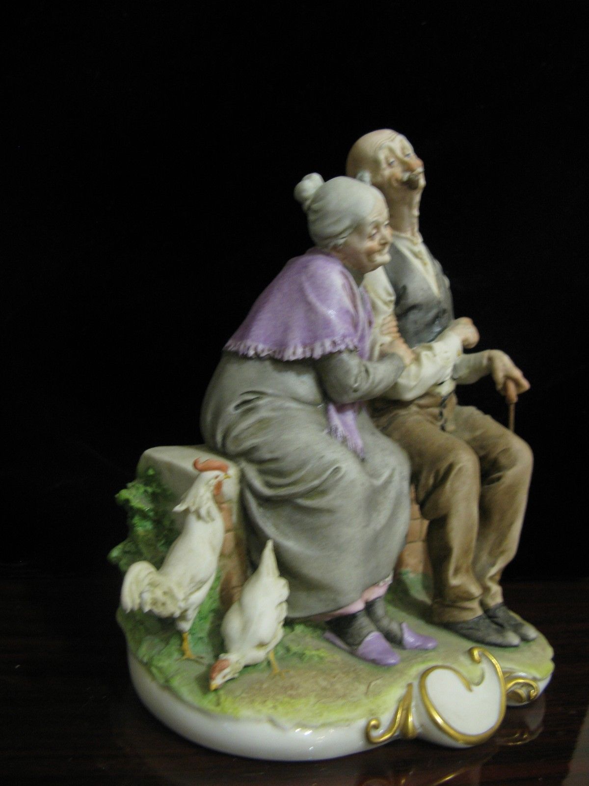 Vintage Italy Capodimonte Giuseppe Cappe Figurine Darby and Joan Mint 7