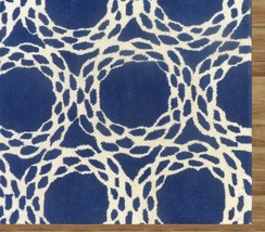 Hand Tufted Arabesque Blue 5' x 8' Contemporary Woolen Area Rug Carpet - $369.00