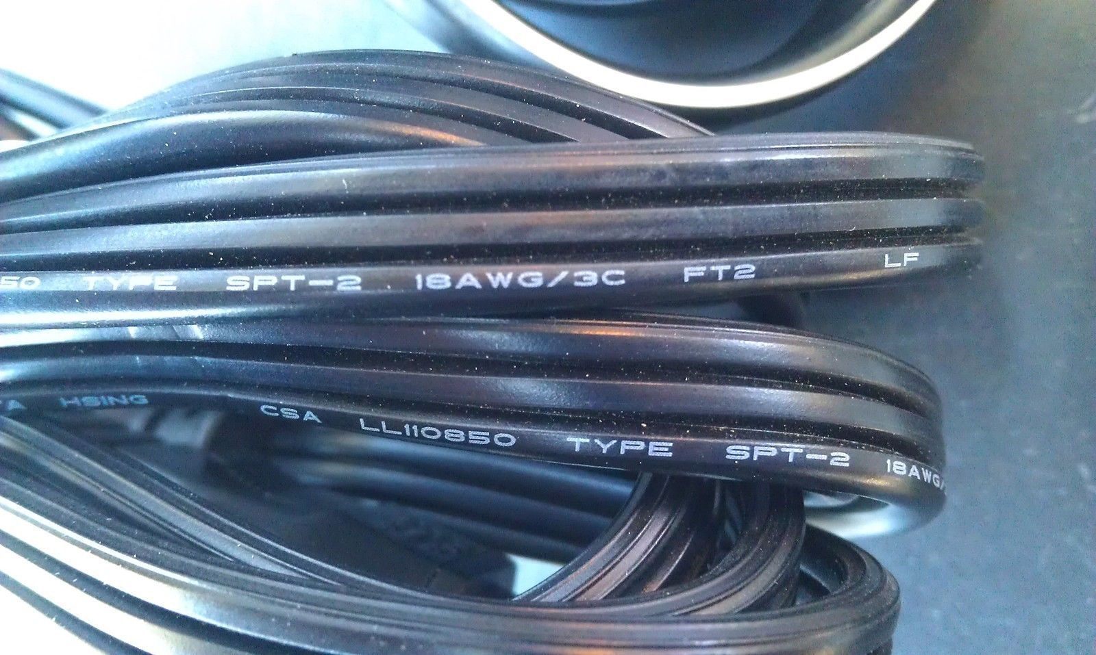 7II95 POWER CORDS, A 2 PIN RQU & A 3 PIN DIRECTV TYPE 18 GA, 6' LONG, VGC Multipurpose