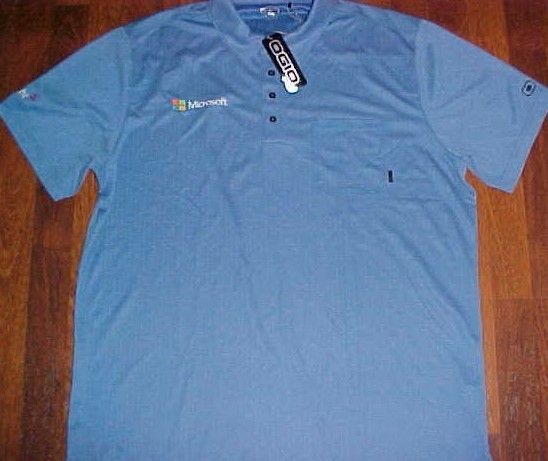 Image of Microsoft Insight Logo OGIO Men's Blue Golf Golfer Polo Shirt M New NWT