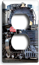 Steam Engine Train Old Railroad Big Boy Locomotive Outlet Plate Railfan Room Art - $10.22