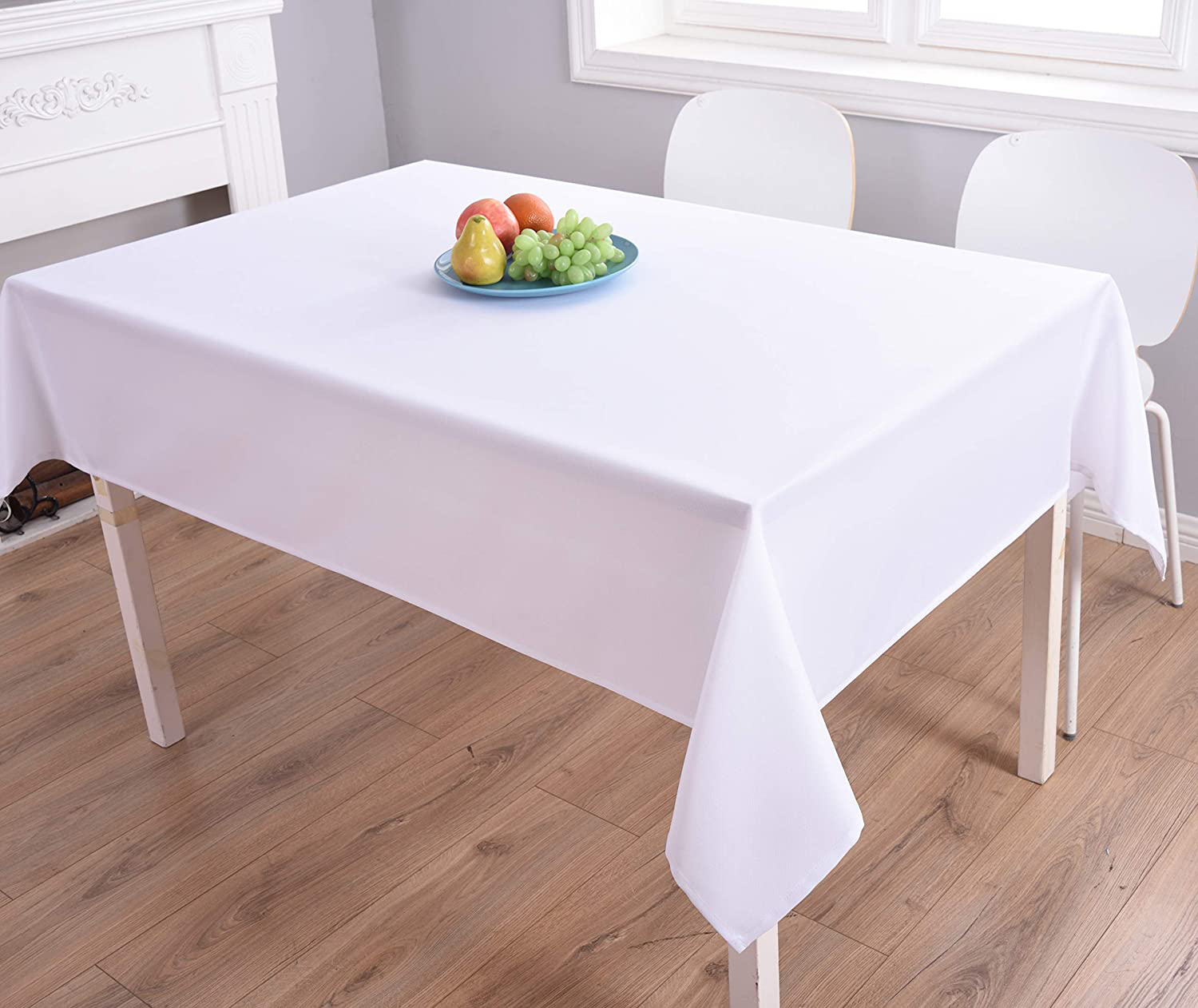 Biscaynebay Fabric Tablecloths, Water Resistant Spill Proof Tablecloths