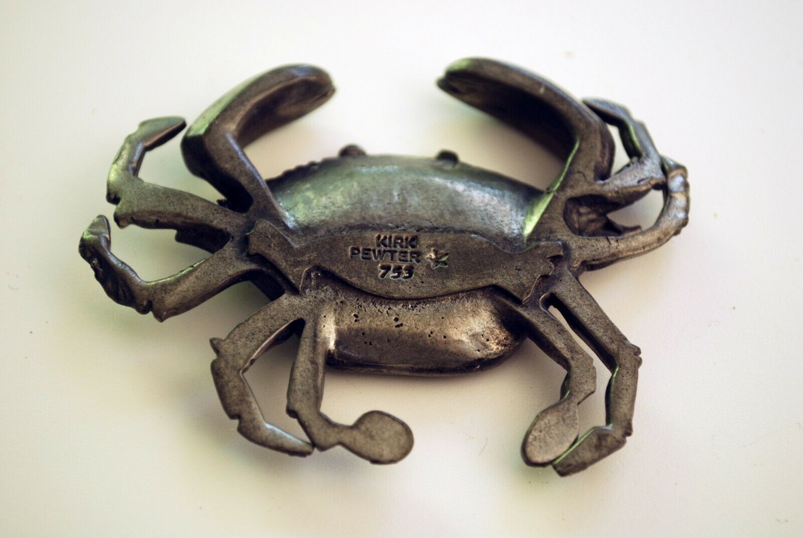 Vintage Kirk Pewter Blue Crab - Pewter