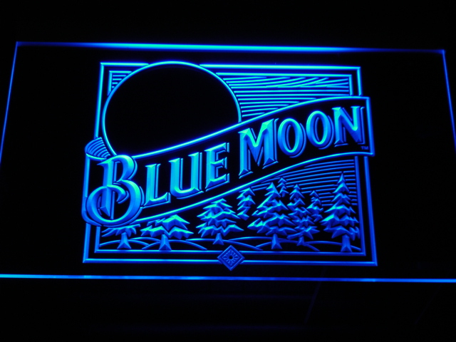 Blue Moon Beer Bar Pub Club LED Neon Light Sign 7 color to choose