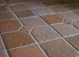 Slate Texture Tile Molds (6) Make 100s 12" Dot Cut Concrete Floor Tile $0.30 EA image 1