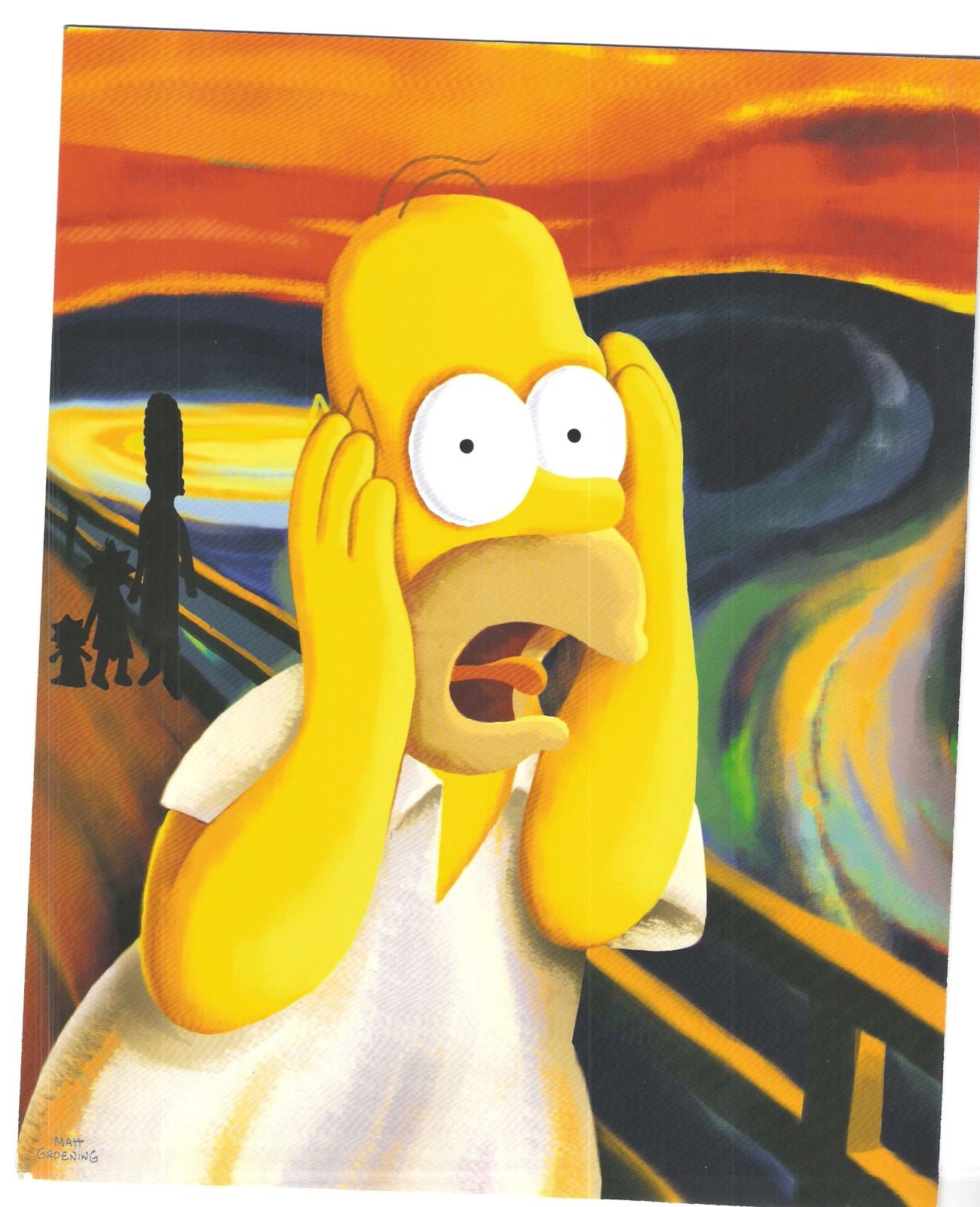 The Simpsons Homer The Scream Vintage 11x14 Color Tv Memorabilia Photo ...