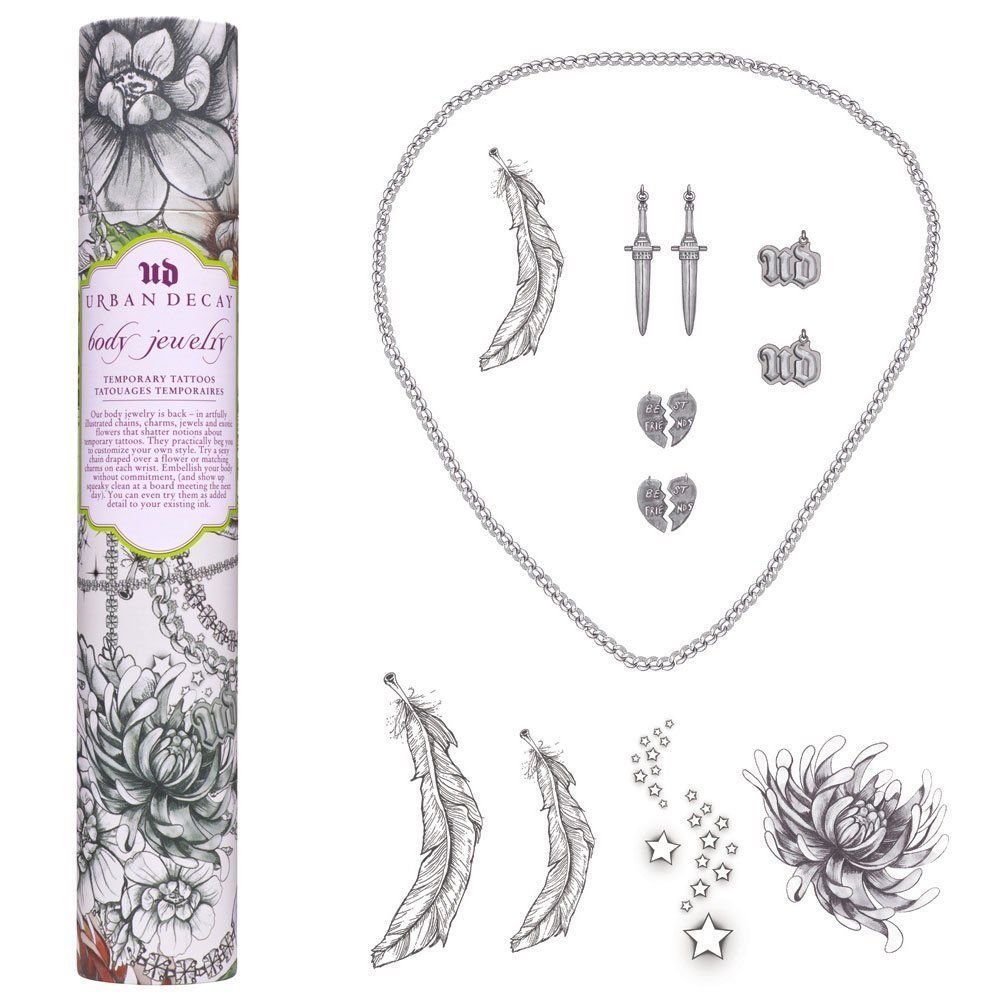 Sephora URBAN DECAY Body Jewelry Temporary Tattoos 3 SHEETS flower