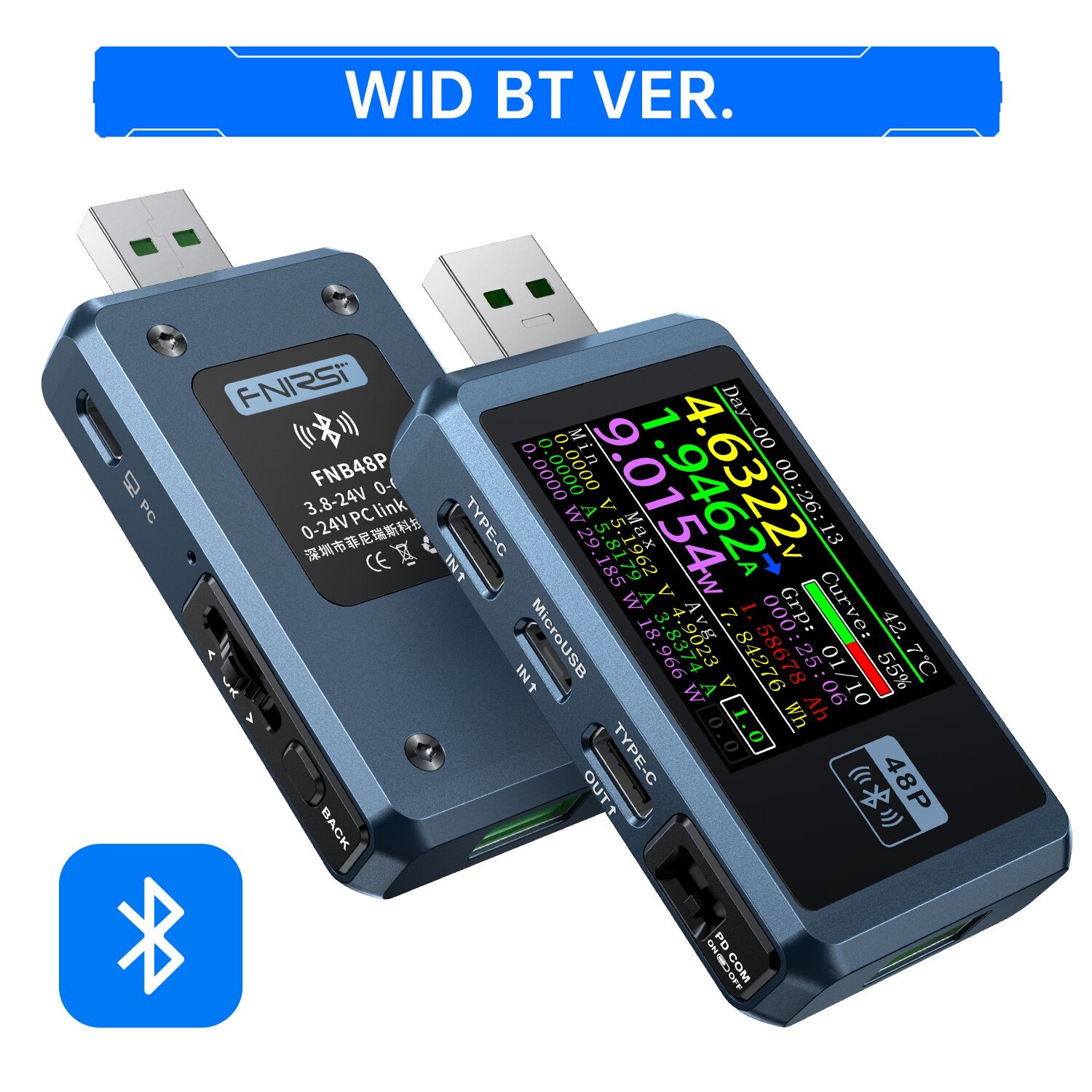 FNB38 Current And Voltage Meter USB Tester QC4+ PD3.0 2.0 PPS Fast ...