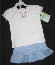 GIRLS 18 MONTHS - Brooks Fitch - Peasant-style BLOUSE &amp; SKIRTED PANTY PL... - $11.00