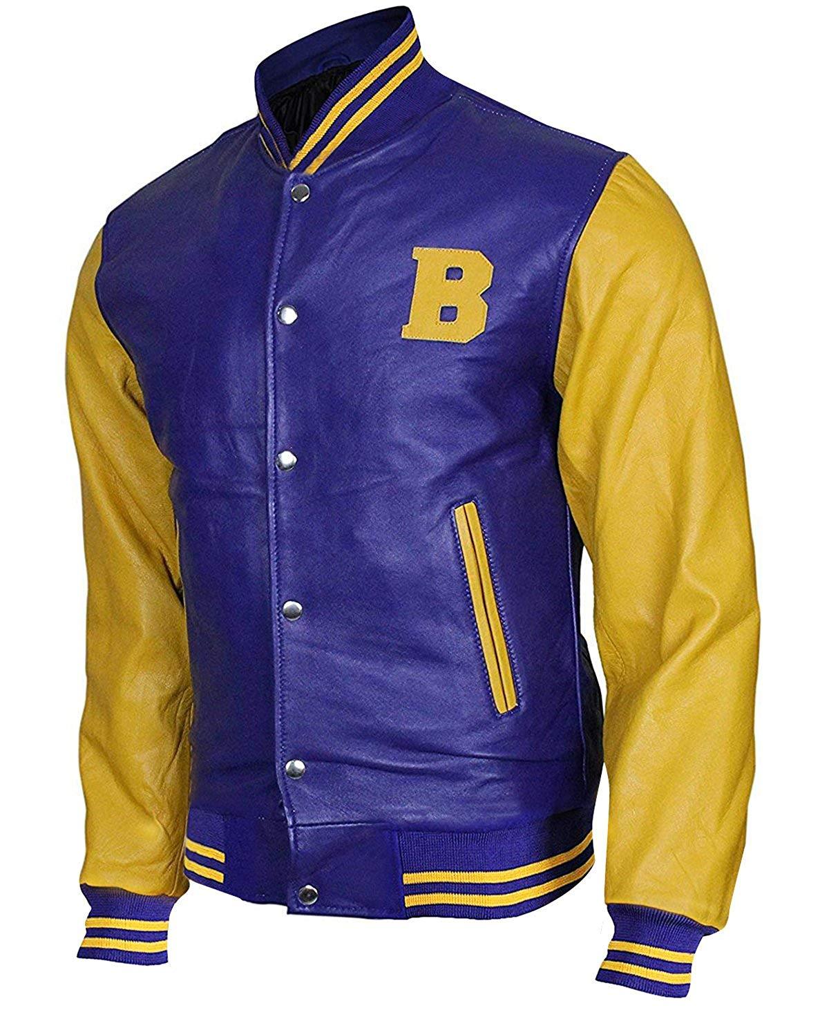 Teen Wolf Varsity Scott Howard Letterman Michael Fox Bomber Leather ...