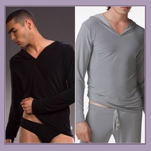 Luxury Soft Silk Hooded Long Sleeved Leisure Lounger White Brown Black or Gray  image 3