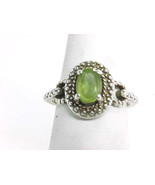 PERIDOT Vintage RING in STERLING Silver by Designer RSE - Size 6 - $45.00