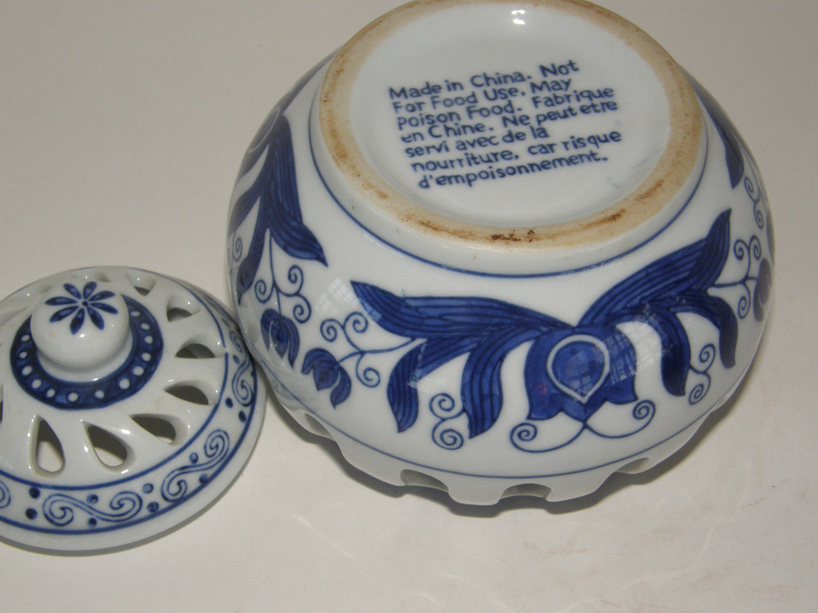 CERAMIC LID POT POTPOURRI BOWL WITH FLORAL DESIGNS Potpourri