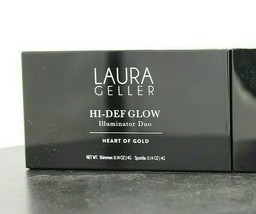 Lot of 4! Laura Geller Hi-Def Glow Illuminator Duo-Heart Of Gold Shimmer Sparkle - $29.69
