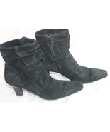 SIZE 6 AA BLACK SUEDE ANKLE BOOTS SHOES - $19.80