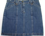 Jones New York Signature Jeans Mini Skirt Above Knee Indigo Blue Denim Size 10