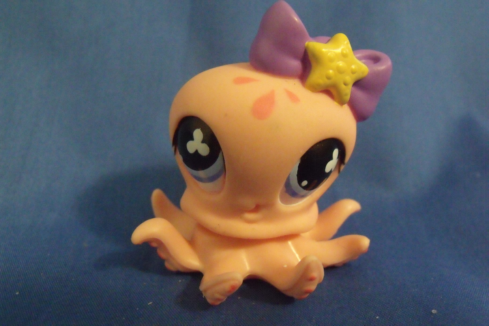 Toys Hasbro Littlest Pet Shop 513 Pink Octopus Purple Bow Yellow Star ...