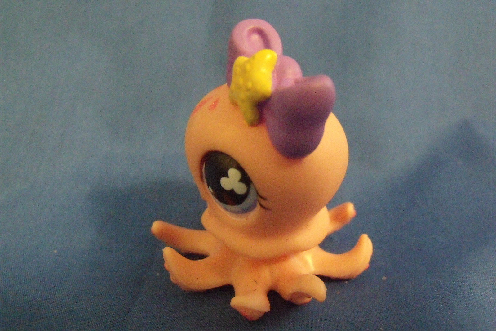 Toys Hasbro Littlest Pet Shop 513 Pink Octopus Purple Bow Yellow Star ...