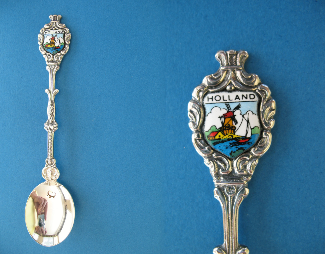 HOLLAND Souvenir Collector Spoon Dezet 90 Collectible SAILBOAT WINDMILL