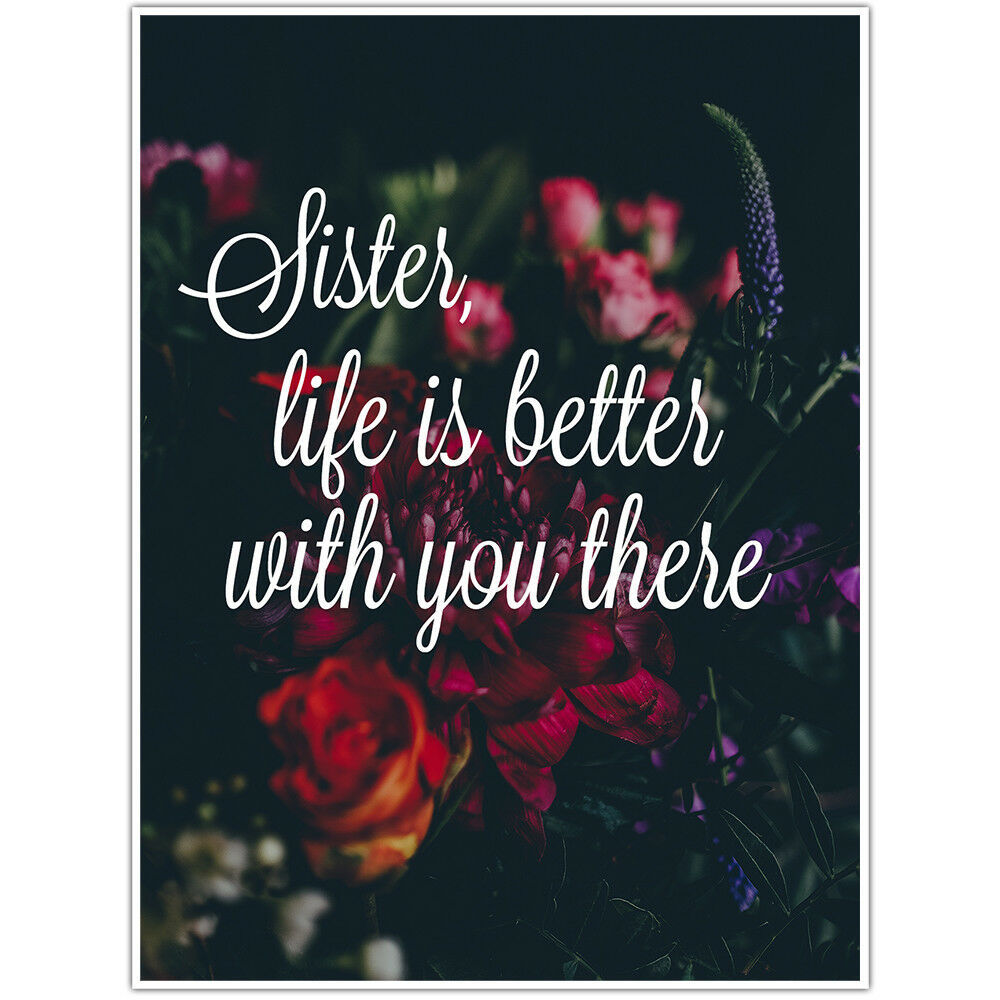 Life Is Better With You Wall Art Sister’s Day Gift Posters & Prints
