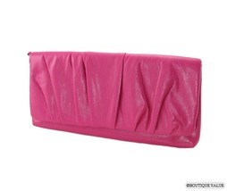 Pink Faux Leather Long Clutch Shoulder Chain Evening Purse - £19.89 GBP