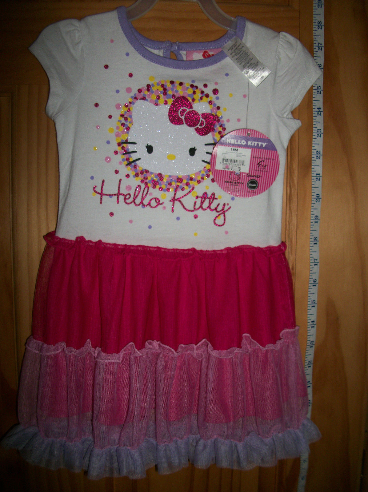  Hello  Kitty  Baby Clothes  18M White Sanrio Pink Sparkle 