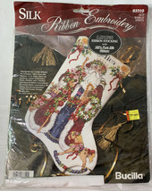 Silk Ribbon Embroidery Stocking Kit 83310 Bucilla New Sealed 3 product r... - $29.58