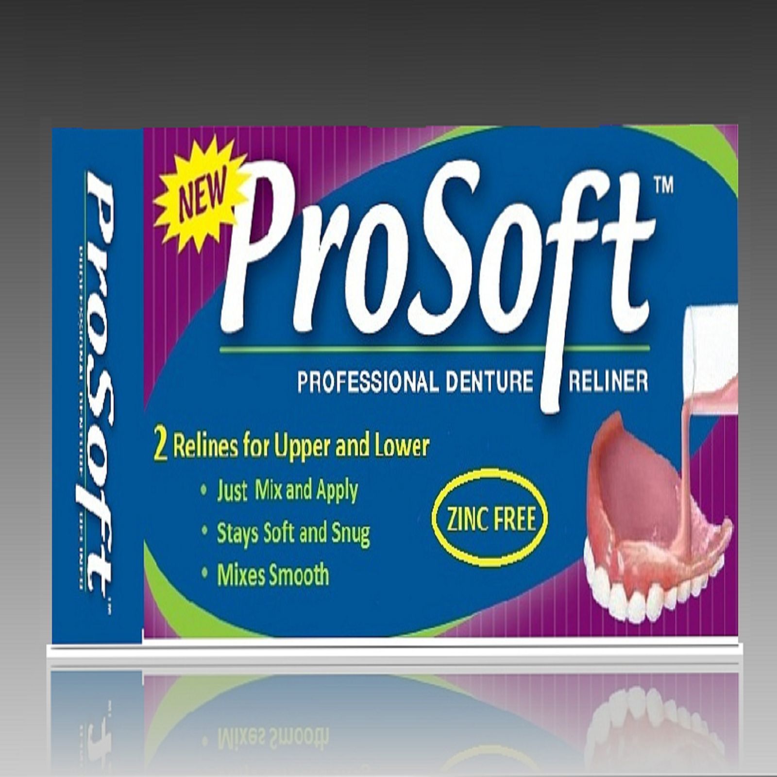 4 APPLICATIONS! ProSoft Denture Reliner Kit. Durable Liner for Loose