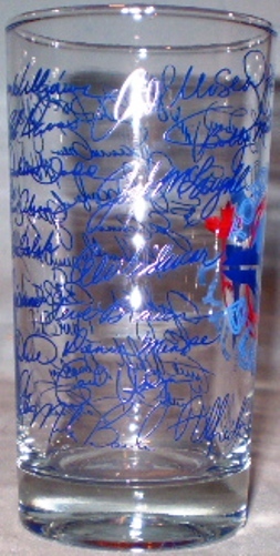 Toronto Blue Jays Glass with Team Signatures - Promo Glasses