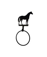 Wrought Iron Towel Ring Horse Bathroom Kitchen Home Decor Accent Animal ... - $16.44