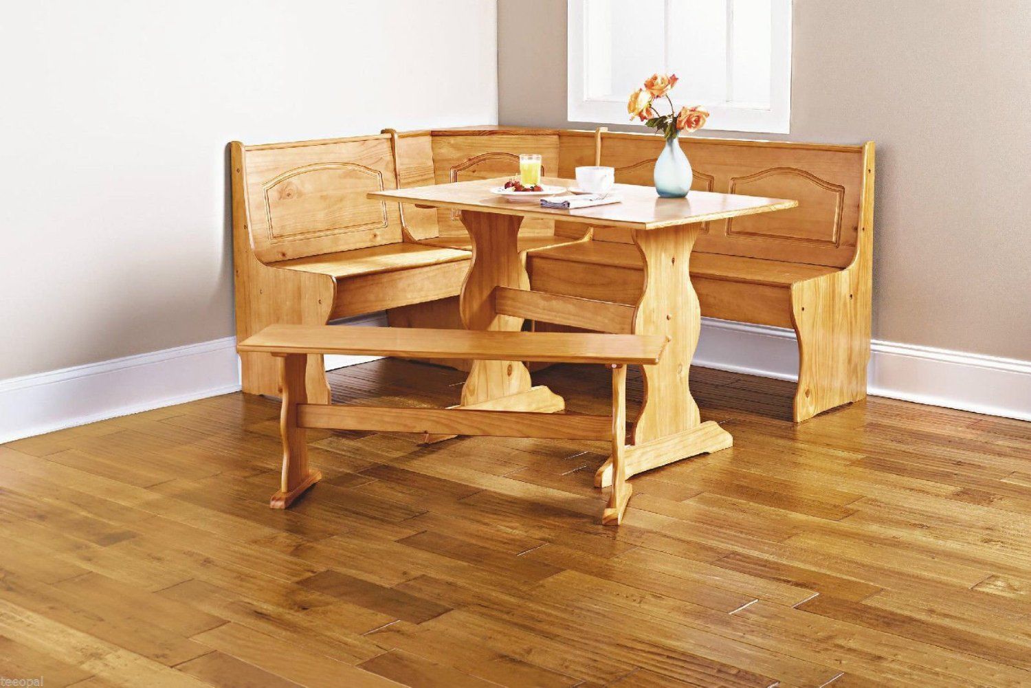 wood booth kitchen table