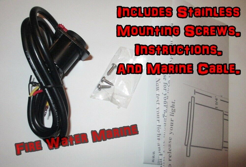 FISHING BLACK LIGHT FEMALE MOUNTING JACK FOR BOATS FOR MONO PHONE 1/4" plug UV Sporting Goods