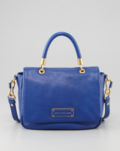 NWT MARC by MARC JACOBS Too Hot to Handle Leather Satchel Bag BAUHAUS BL... - $279.90