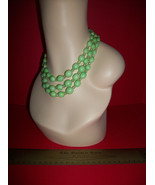Fashion Treasure Women Necklace Pastel Green Multi-Strand Bead Costume J... - $9.49