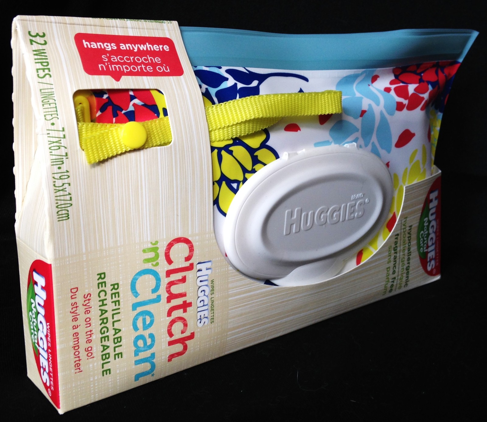 Huggies Natural Care Clutch N Clean Case 32 Wipes Refillable Baby Wipes