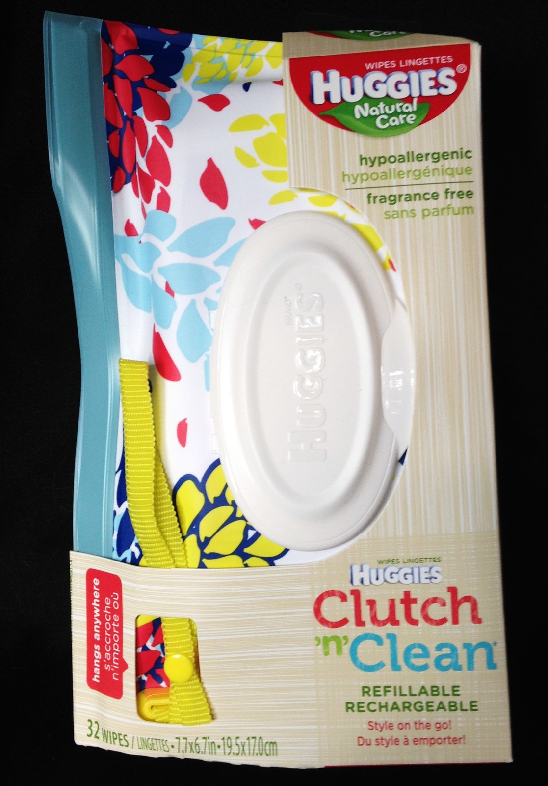 Huggies Natural Care Clutch N Clean Case 32 Wipes Refillable Baby Wipes