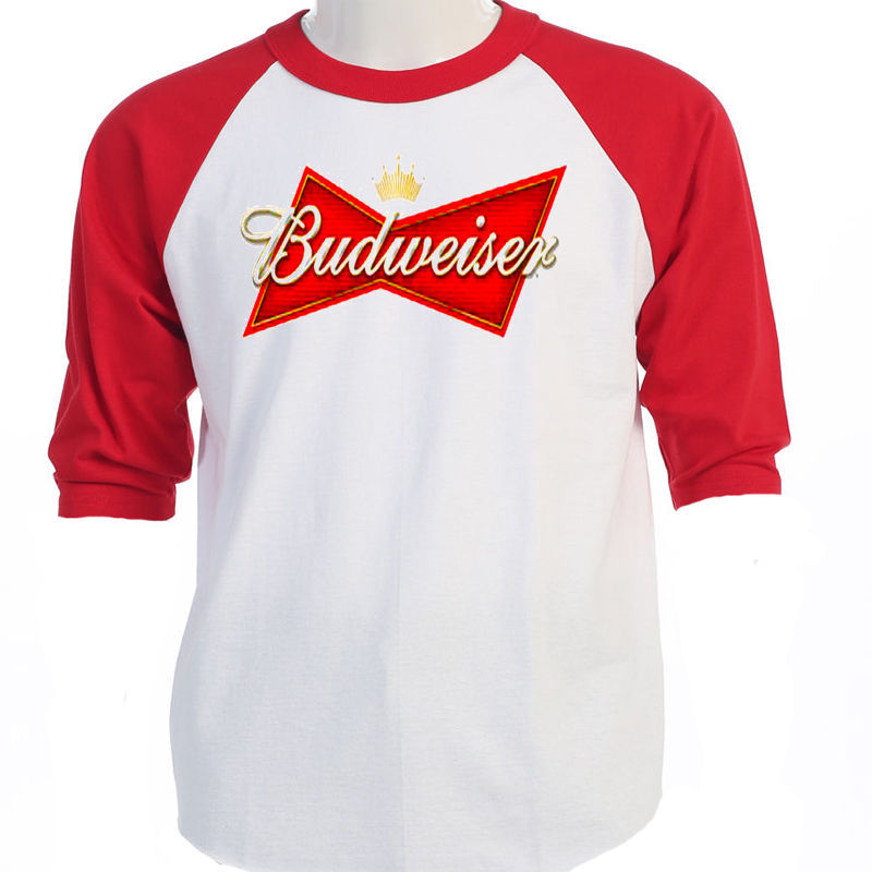 Image of BUDWEISER LOGO, Classic, Baseball T's Sizes S-3XL, T-Shirts Size's S-5XL, T-1147