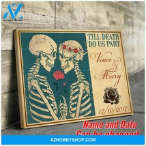 Till Death Do Us Part Skull Couple - Personalized Canvas - $49.99