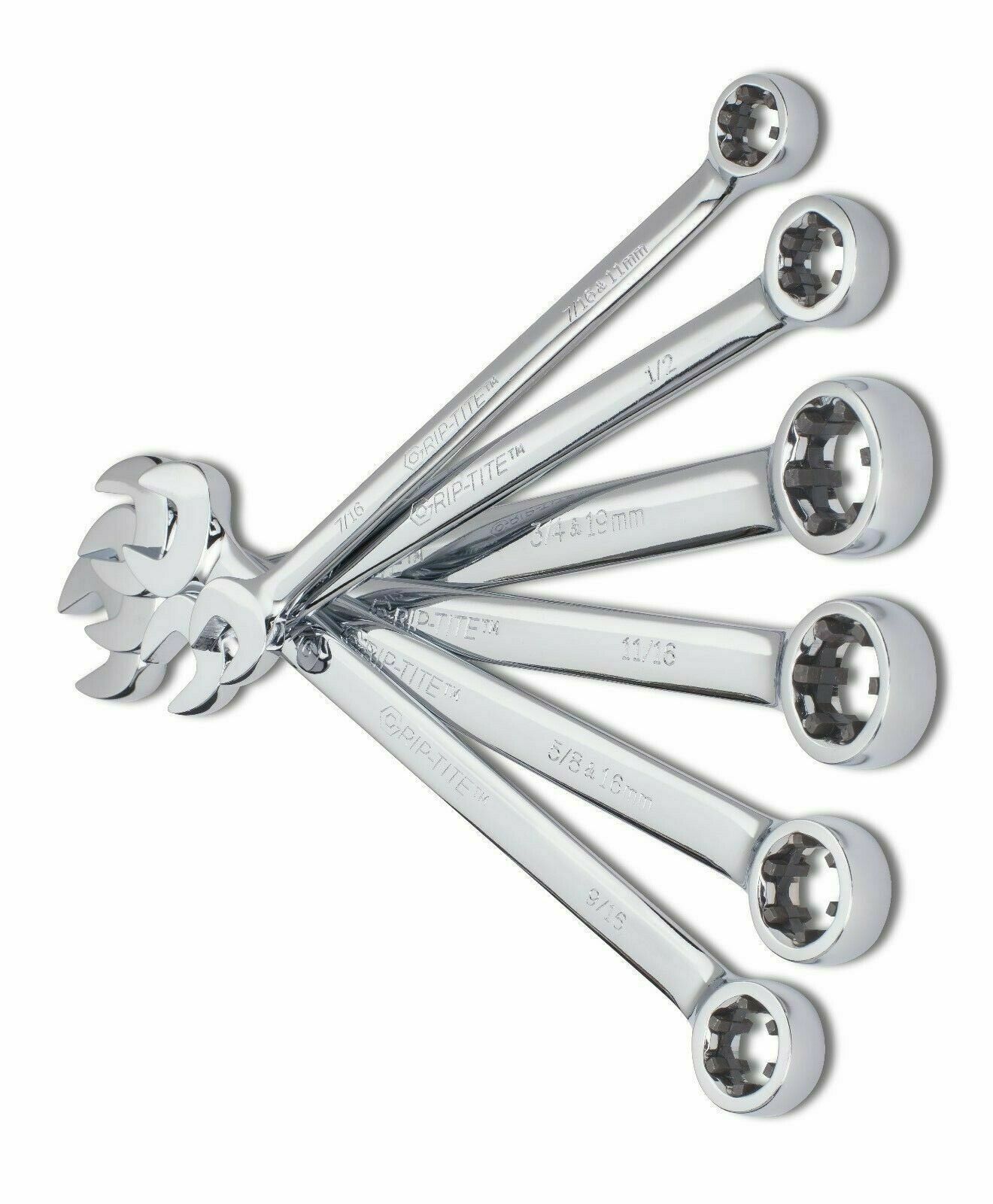 GRIPTITE PRO DAMAGED BOLT AND NUT REMOVER SAE WRENCH 6PC SET GTPRO