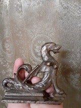 Vintage or Antique Metal Dragon Sculpture Wyvern Maybe Cast Iron Great D... - $52.00