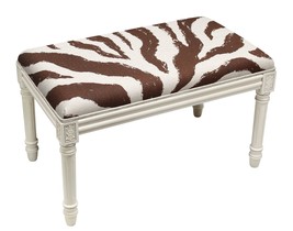 Zebra Stripes Upholstered Bench - $295.00