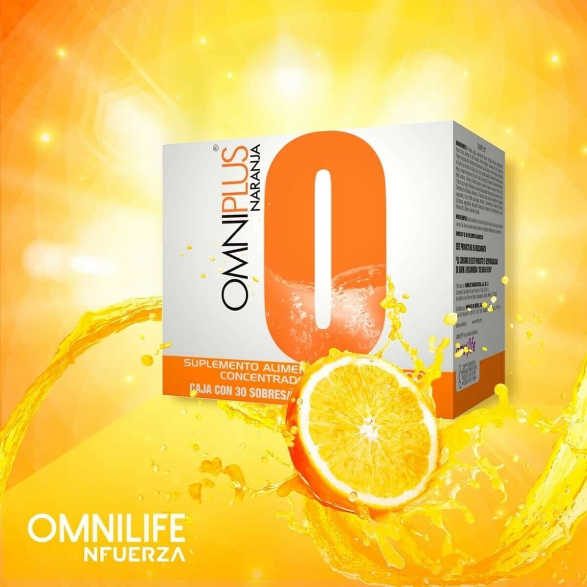 Omnilife OMNIPLUS Multivitamin Complex Orange flavor Caja con 30 Sobres ...