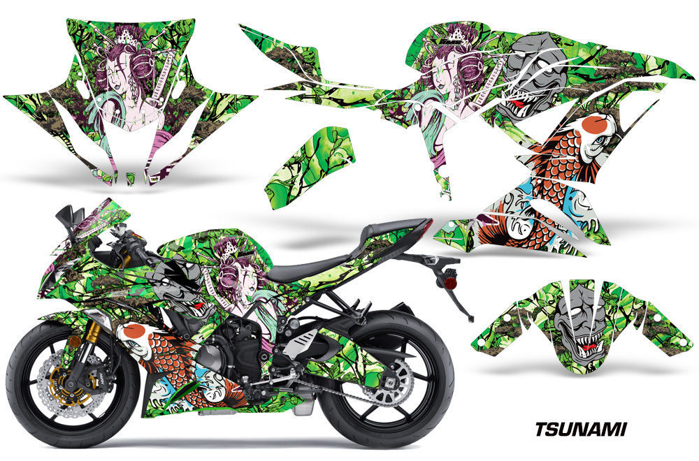 Street Bike Graphics Kit Decal Wrap For Kawasaki Ninja ZX6R 636 13-16 ...