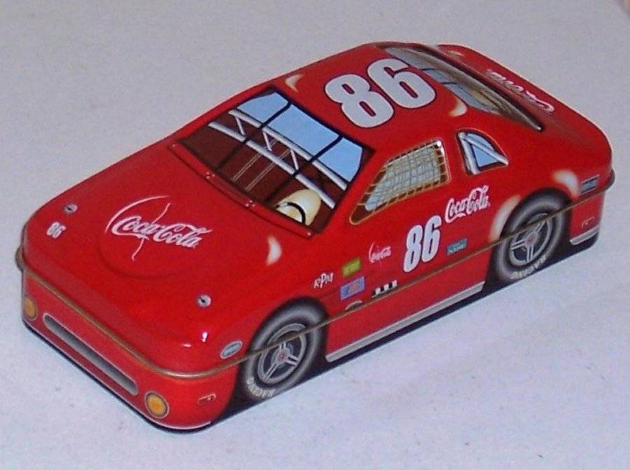 coca cola tin car