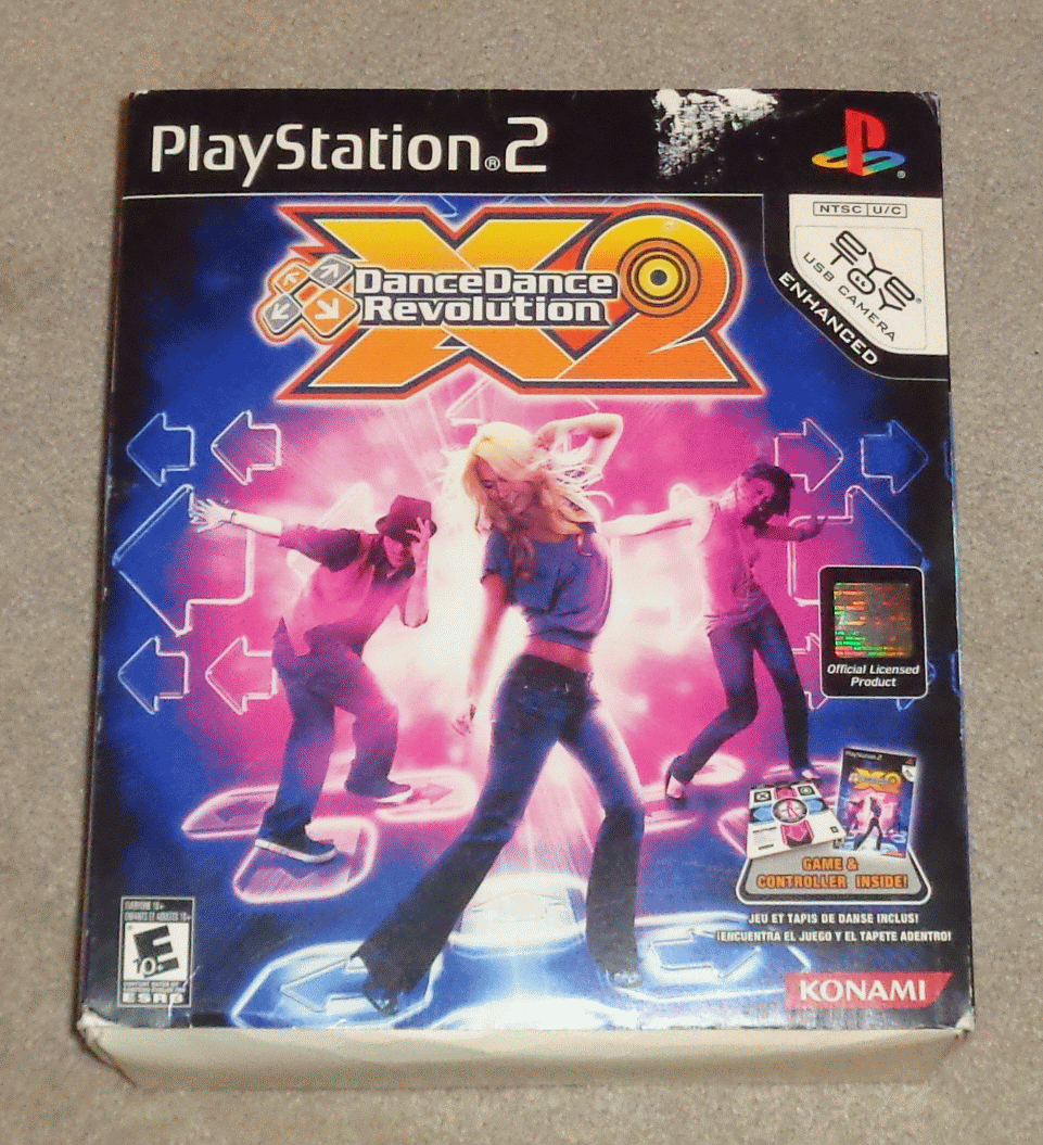 DDR X2 Dance Dance Revolution PlayStation 2 PS2 Dance Mat in Large Box