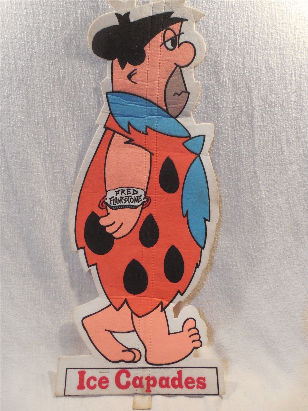 Flintstones Vintage Ice Capades Felt Fred Flintstone Banner 21 1/2